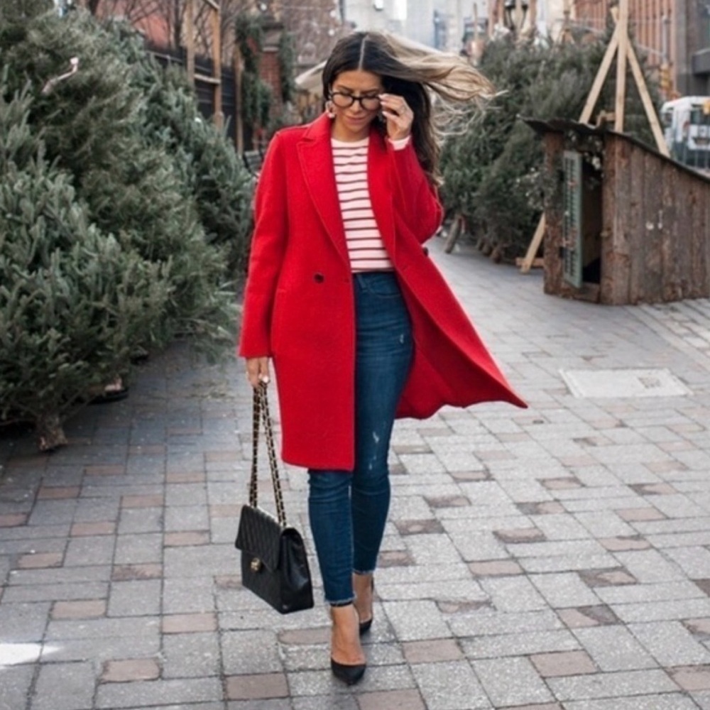 J. Crew Daphne 100% Boiled Wool Top Coat Size 6 Petite - Picture 2 of 10